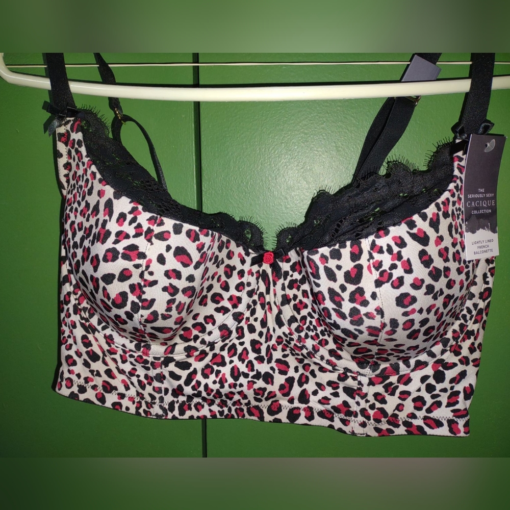 NWT Longline patterned balconette bra